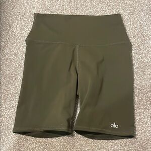 ALO Yoga Women's Olive Green Shorts